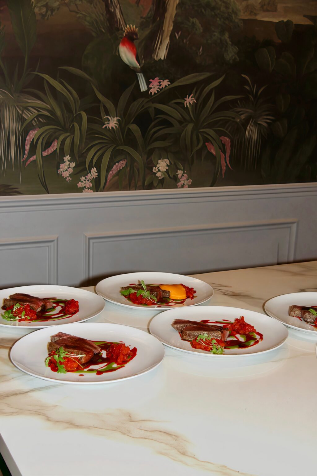 A plated course from a Pr&eacute;mices private dinner, cooked at a starred level