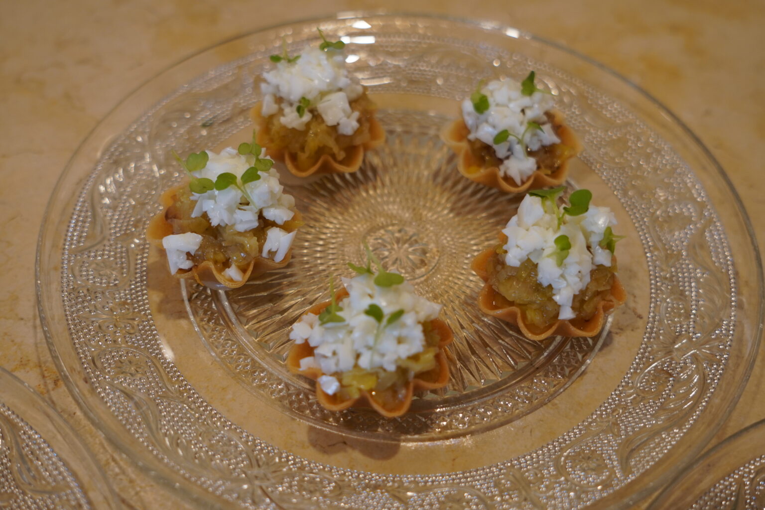 Aperitif served at the start of a private Prémices evening in Paris