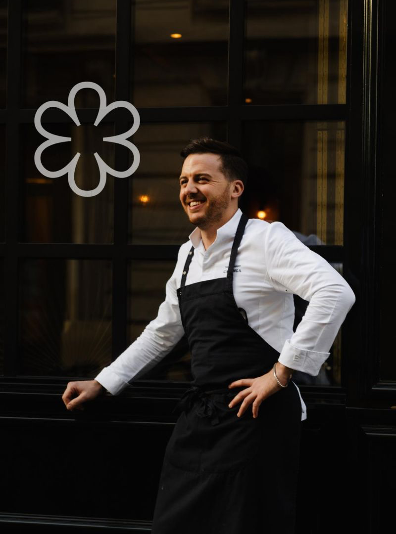 Thomas Danigo, Michelin-starred chef composing a tasting menu for a private Prémices evening in Paris